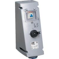 Розетка 232MPR6 32А 2P+E 6ч с рубильником мех. блокировкой и УЗО IP44 ABB 2CMA167778R1000