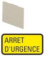 Шильдик "ARRET D' Urgence" 399SQ25 желт. EATON 048638