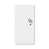 Клавиша Levit двойная левая с символом светорегулятора free@home бел. ABB 2CHH622104A4003
