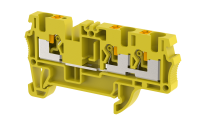 3103050004 Клемма проходная на 3 подключения желтая PQ4-1×2-YELLOW