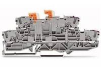 Клемма 2-х ярусная разделит. 4х(0.25 - 2.5кв.мм) с 2 подвиж. ножами-разделителями WAGO 2002-2951