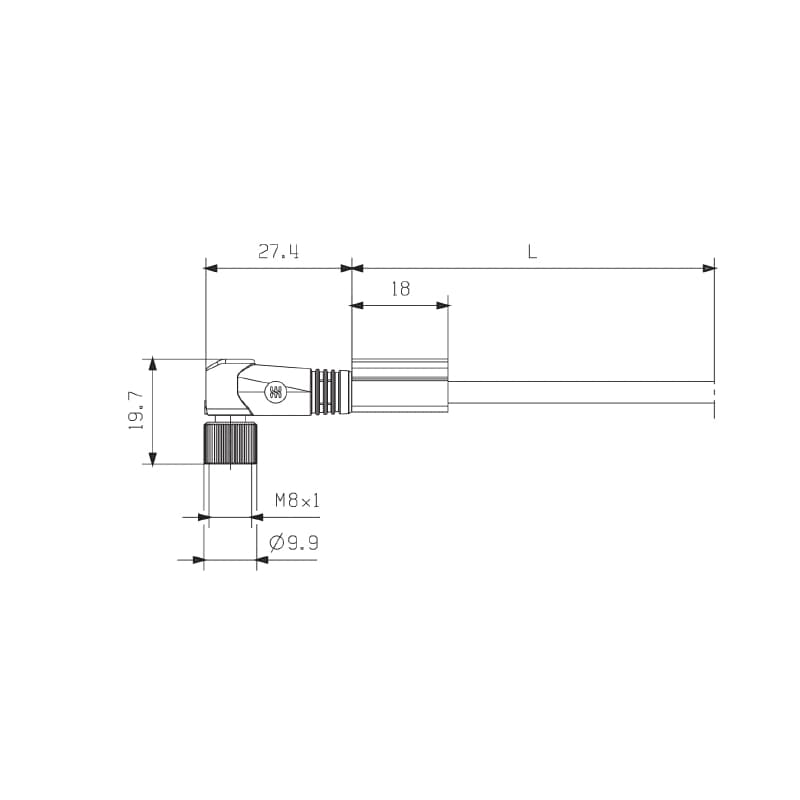 Круглые соед. разъемы|Прово SAIL-M12GM8W-4-0.6U 9456670060