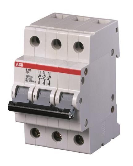 Рубильник 3п E203g 80А рычаг сер. ABB 2CDE283001R1080