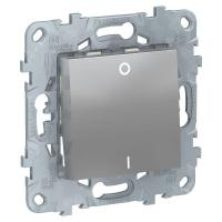 Механизм выключателя 1-кл. 2п 2мод. СП Unica New IP21 (сх. 2) 250В 16AX алюм. SchE NU526230