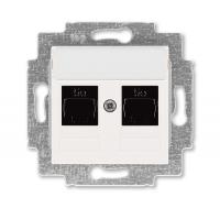 Розетка информационная Levit двойная 2хRJ45 кат. 5e жемчуж. ABB 2CHH295118A6068