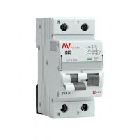 Выключатель автоматический дифференциального тока 1п+N D 25А 30мА тип AC DVA-6 6кА AVERES EKF rcbo6-1pn-25D-30-ac-av