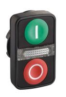 Головка для кнопки двойн. с маркир. + Led SchE ZB5AW7A3741