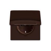 Розетка Schuko Allwetter44 16А 250В 20 EUGK-31-101 с защ. крышкой (уплот. кольцо в комплекте) IP44 корич. ABB 2CKA002064A0286