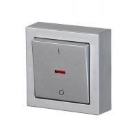 Выключатель 1-кл. 2п ОП Impressivo 16А IP20 алюм. ABB 2TKA00001842