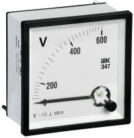 Вольтметр Э47 96х96мм 600В кл. точн. 1.5 ИЭК IPV20-6-0600-E