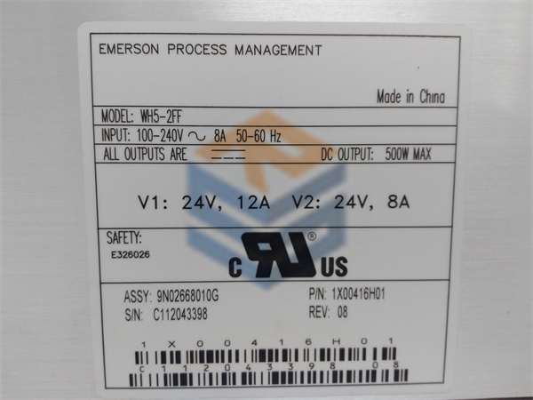 1X00416H01 WH5-2FF 19-01-18 EMERSON
