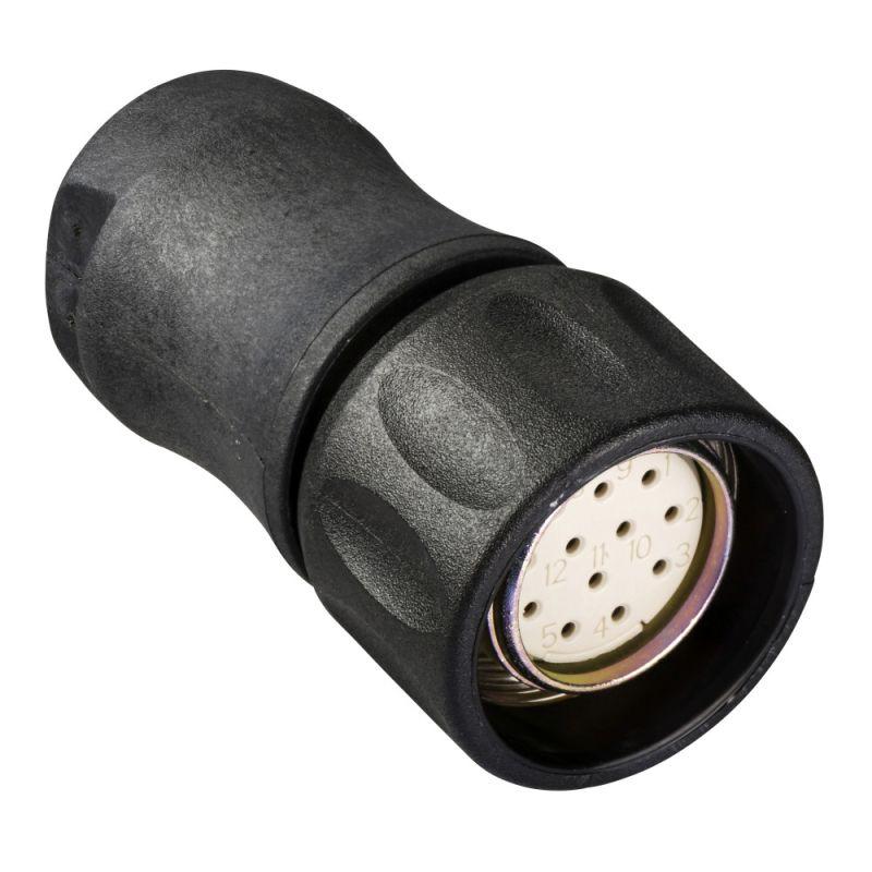 Соединение прямое M23 F прямой 12 контактов SchE XZCC23FDP120S