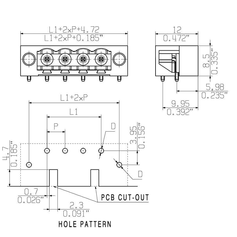 Штекерный соединитель печат SL-SMT 5.08HC/05/270FL 3.2SN BK BX 1876880000