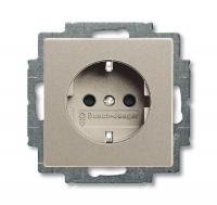 Розетка Schuko Basic 55 16А 250В защ. шторки шампань ABB 2CKA002013A5337