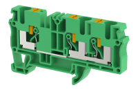 3104050003 Клемма проходная на 3 подключения зеленая PQ6-1×2-GREEN