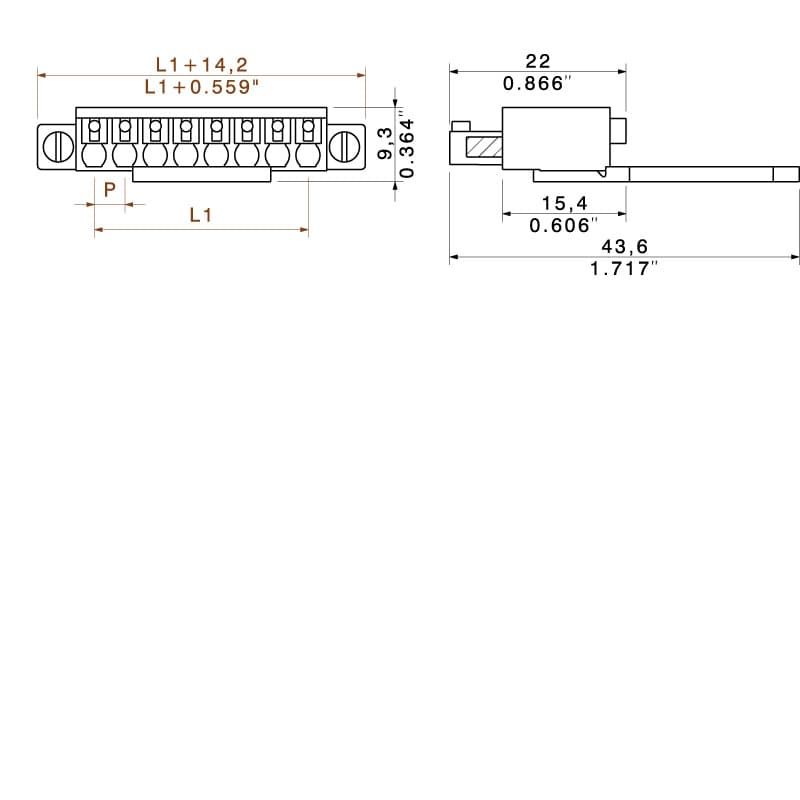 Штекерный соединитель печат BCF 3.81/16/180FZE SN OR BX 1236090000