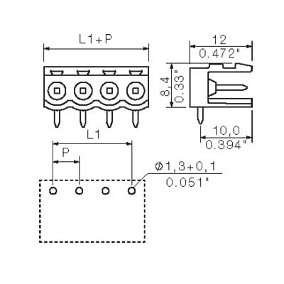 Штекерный соединитель печат SL 5.00/11/90 4.5SN BK BX 1626070000