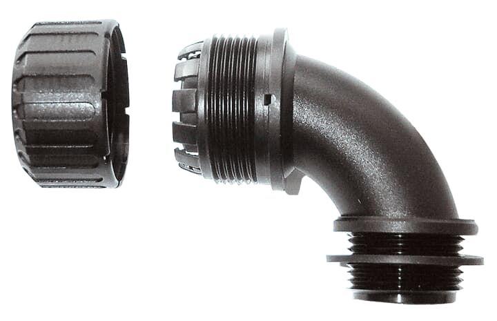 Фитинг PVC RF C90 d16мм RF16/M16/C90/BL 90град. нейлон черн. (уп.10шт) ABB 7TCA296060R0049