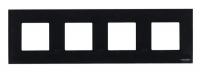 Рамка 4-м Zenit стекло черн. ABB 2CLA227400N3101