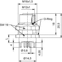 Гнездо произвольной сборки| SAIE-M12B-8S-H6.75TL 2421940000