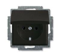 Розетка Schuko Basic 55 16А 250В в сборе IP44 черн. ABB 2CKA002018A1502