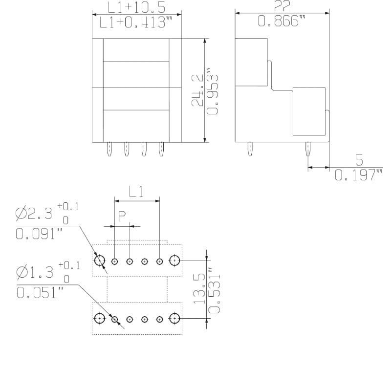 Штекерный соединитель печат SLD 3.50 V/40/180F 3.2 SN OR BX 1641330000