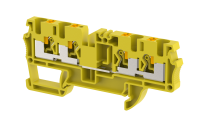 3103060004 Клемма проходная на 4 подключения желтая PQ4-2×2-YELLOW