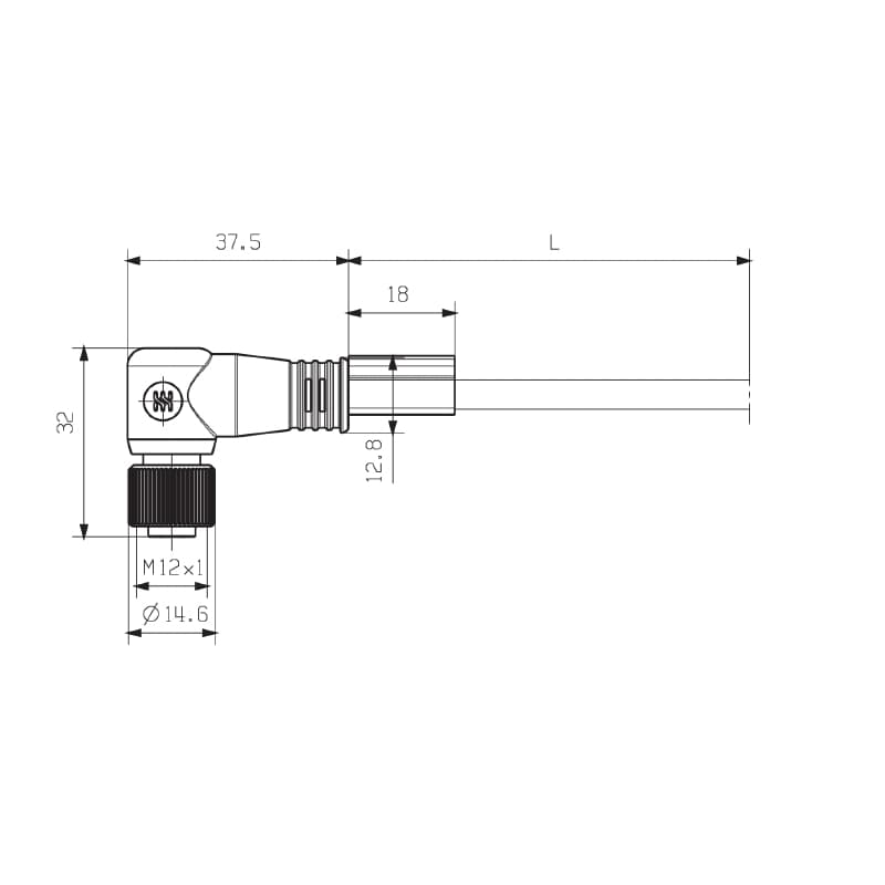 Круглые соед. разъемы|Прово SAIL-M12BW-4-2L25U 9456382500