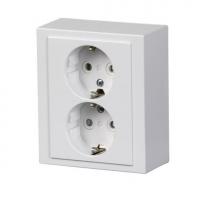 Розетка Impressivo 2мод. накладного монтажа бел. ABB 2TKA00001607