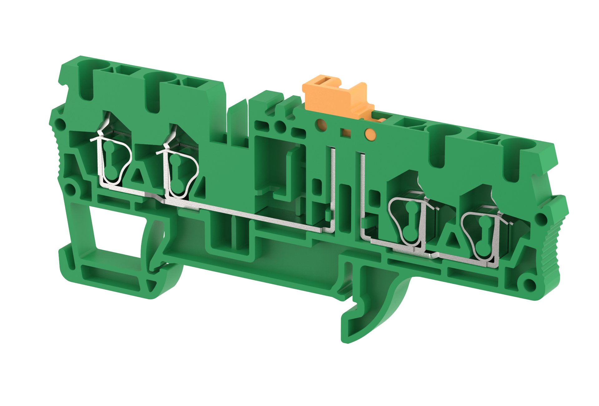 2102150003 Клемма с размыкателем на 4 подключения зеленая SQK2.5-2×2-GREEN