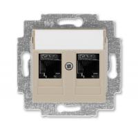 Розетка информационная Levit двойная 2хRJ45 кат. 6 кофе макиато ABB 2CHH296118A6018