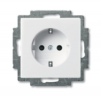 Механизм розетки 1-м Basic защ. шторки альп. бел. ABB 2CKA002013A5278