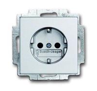 Розетка Schuko Future/solo 16А 250В с LED подсвет. серебристо-алюм. ABB 2CKA002013A5293