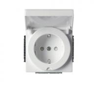 Розетка Schuko Impressivo 16А 230В IP21/44 с защ. крышкой бел. ABB 2TKA003847G1