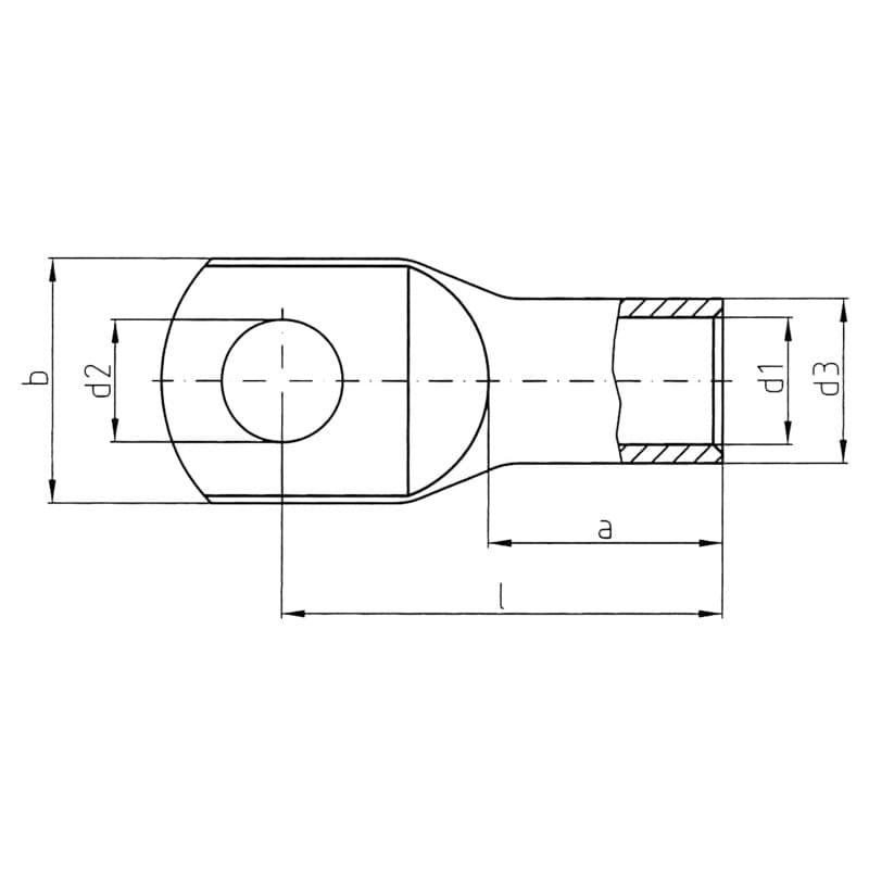 Tube cable shoe for CU con. KRN-M10/-16 1497000000