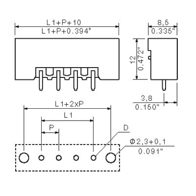 Штекерный соединитель печат SL-SMT 5.08HC/17/180F 3.2SN BK BX 1837920000