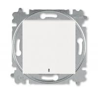 Выключатель 1-кл. СП Levit IP20 с подсветкой жемчуж./ледяной ABB 2CHH590146A6068