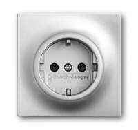 Механизм розетки 1-м Impuls серебр. метал. ABB 2CKA002013A5275