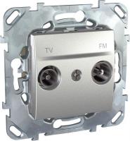 Розетка TV-FM СП Unica Top оконечная алюм. SchE MGU5.452.30ZD