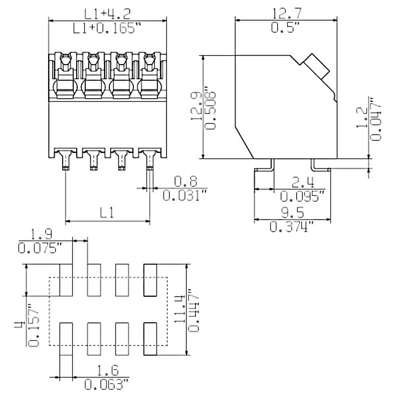 Smd 3. Корпус с клеммами для печатных плат din. Sn135 Размеры. Клемма на печатную плату, втулка, SMD открытая m3. Тип l1 для печатных плат.