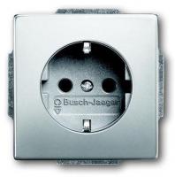 Розетка Schuko 16А 250В pur/сталь ABB 2CKA002011A6212