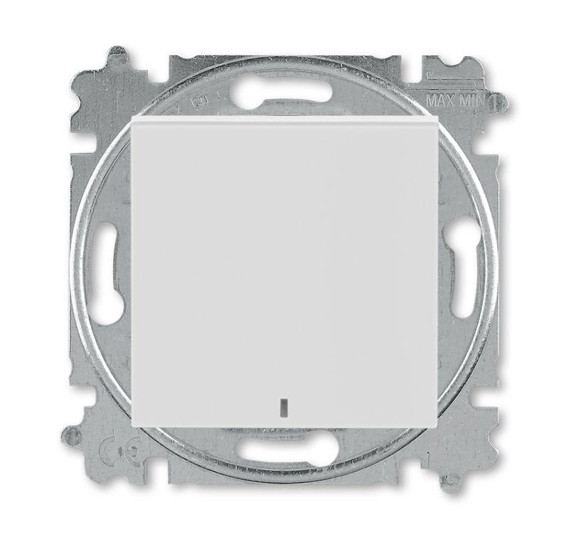 Выключатель 1-кл. СП Levit IP20 с подсветкой сер./бел. ABB 2CHH590146A6016