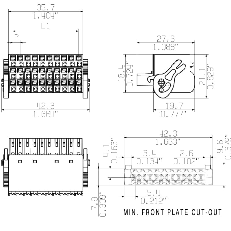 Штекерный соединитель печат BL-I/O 3.50/30LR SN BK BX 1000550000