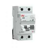 Выключатель автоматический дифференциального тока 1п+N C 10А 100мА тип A DVA-6 6кА AVERES EKF rcbo6-1pn-10C-100-a-av