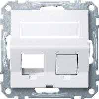 Плата наклонная для Keystone RJ45 Merten активно бел. SchE MTN4568-0325