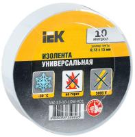 Изолента ПВХ 0.13х15мм (рул.10м) бел. ИЭК UIZ-13-10-10M-K01