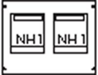 Пластрон для 2 NH1 2ряда/3 рейки ABB AG82