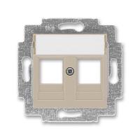 Накладка с суппортом Levit для информационных разъемов кофе макиато ABB 2CHH291018A4018