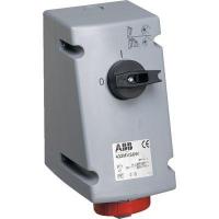 Розетка 432MVS6W 32А 3P+N+E 6ч с выкл. и мех. блокировкой IP67 ABB 2CMA167888R1000