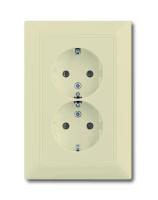 Механизм розетки 2-м Basic защ. шторки сл. кость ABB 2CKA002021A0379
